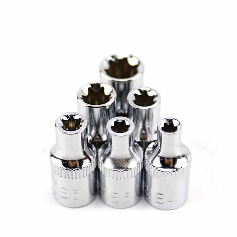 SHINA 1 шт. 1/4 дюйма (6 3 мм) Torx Star Bit Female E Socket Set набор торцевых ключей E4 E5 E6 E7 E8 |Гаечный