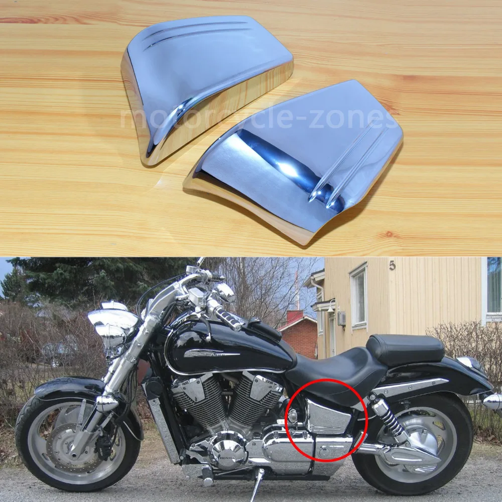 Хромированная боковая крышка батареи обтекатель мотоциклетная крышка протектора для Honda VTX 1800 C VTX1800C CUSTOM 2002 2003 2004 2006 2007 2008