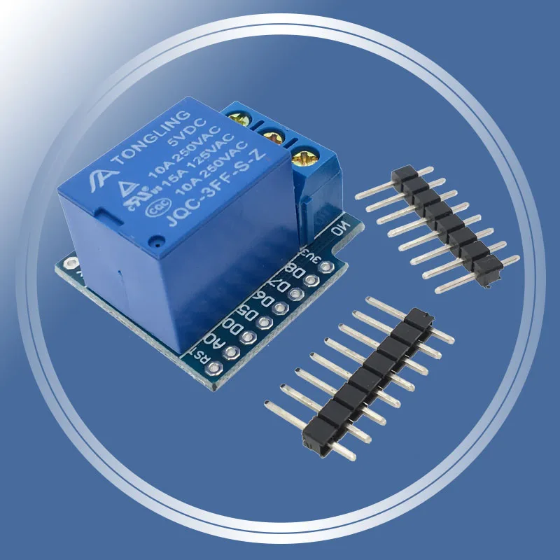 

1Set Wemos D1 Mini Relay Shield One Channel Wemos D1 Mini Relay Module For Arduino ESP8266 Development Board