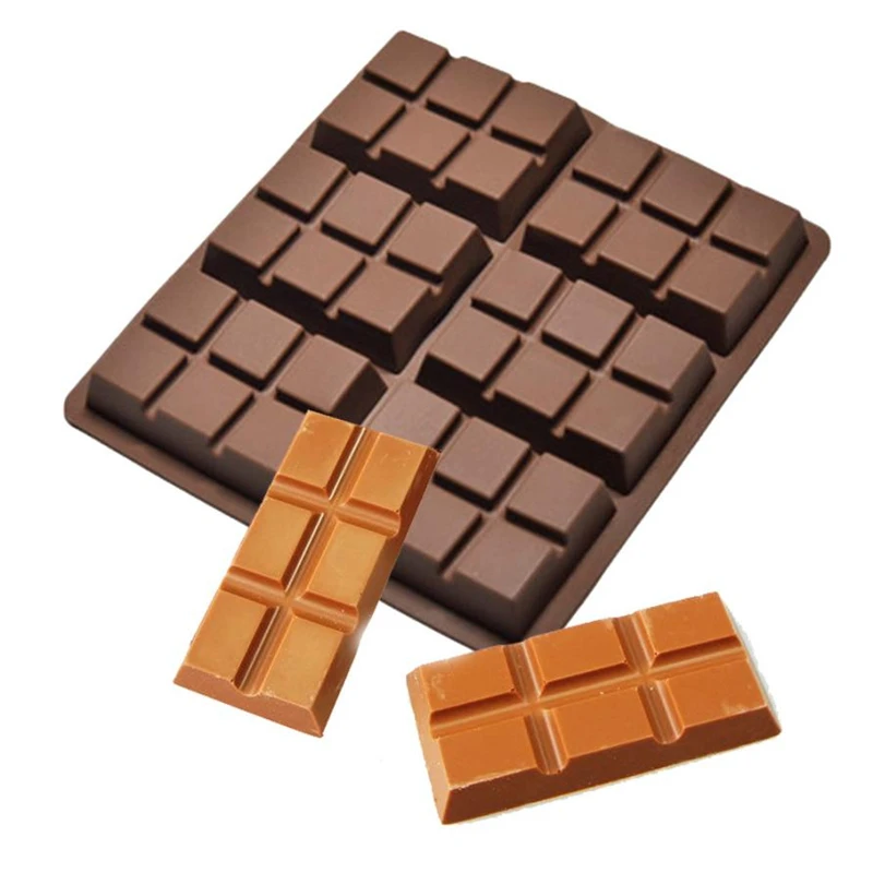 2018 New Plastic  6 Cell Medium Chocolate Bar Candy Mold Professional Silicone Artisan Mould Cake Easy operation Hot C0403#30   02