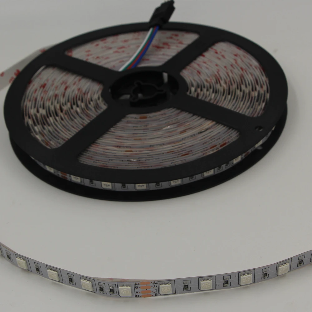 DC12V DC24V Светодиодная лента 5050 SMD 5 м 300led 60led/м гибкая светодиодная