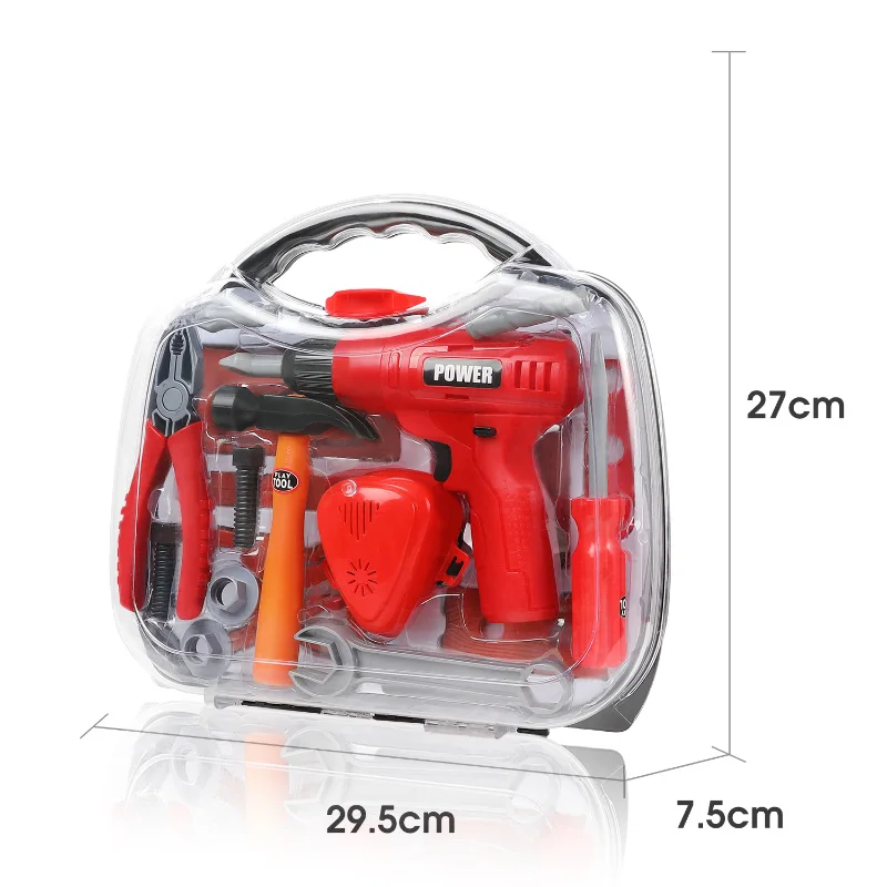 

Kids Toolbox Kit Educational Toys Simulation Repair Tools Toys Drill Plastic Game Learning Engineering Puzzle Toys Gifts For Boy