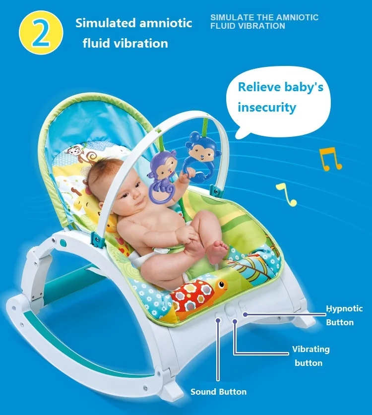 Baby Rocking Chair Baby Multi-functional Music Shaking Bed Children's Leisure Rocking Chair Lifting Chair
