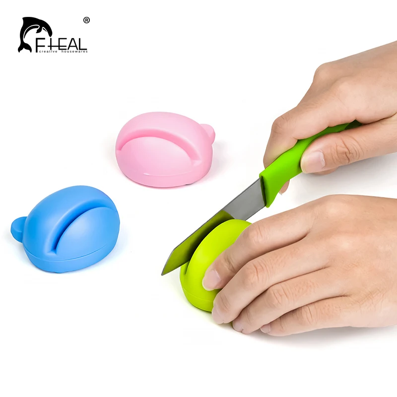 

FHEAL Portable Mini Stable Knife Sharpener Kitchen Tools Grindstone Scissors for Knives Kitchen Gadgets