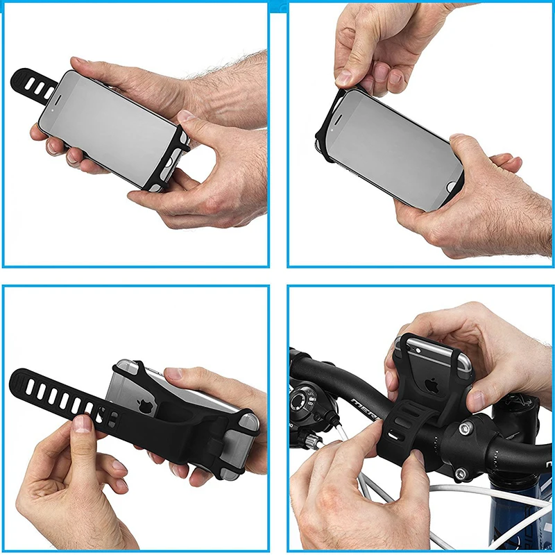 Ударопрочный устойчивый эластичный держатель для мобильного телефона для велосипеда Xiaomi huawei iPhone 6S 7 X
