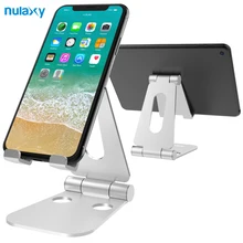 Nulaxy Portable Phone Stand for iPhone X Aluminum Adjustable Desktop Holder Dock for iPad Nintendo Switch Tablet Stand