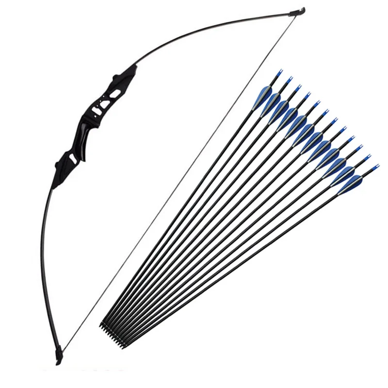 

Professional Hunting Bow 51inch 40lbs and Mixed Carbon Arrows Recurve Bow Archery for Outdoor Hunting Shooting Practice Darts