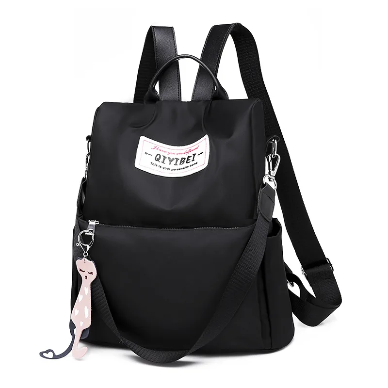 

Kitty Pendant Large Capacity Multi-function Anti-theft Casual Wild Ladies Solid Color Backpack