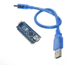 Free Shipping for arduino Nano V3.0 controller ATMEGA328P ATMEGA328 original CH340 +USB cable