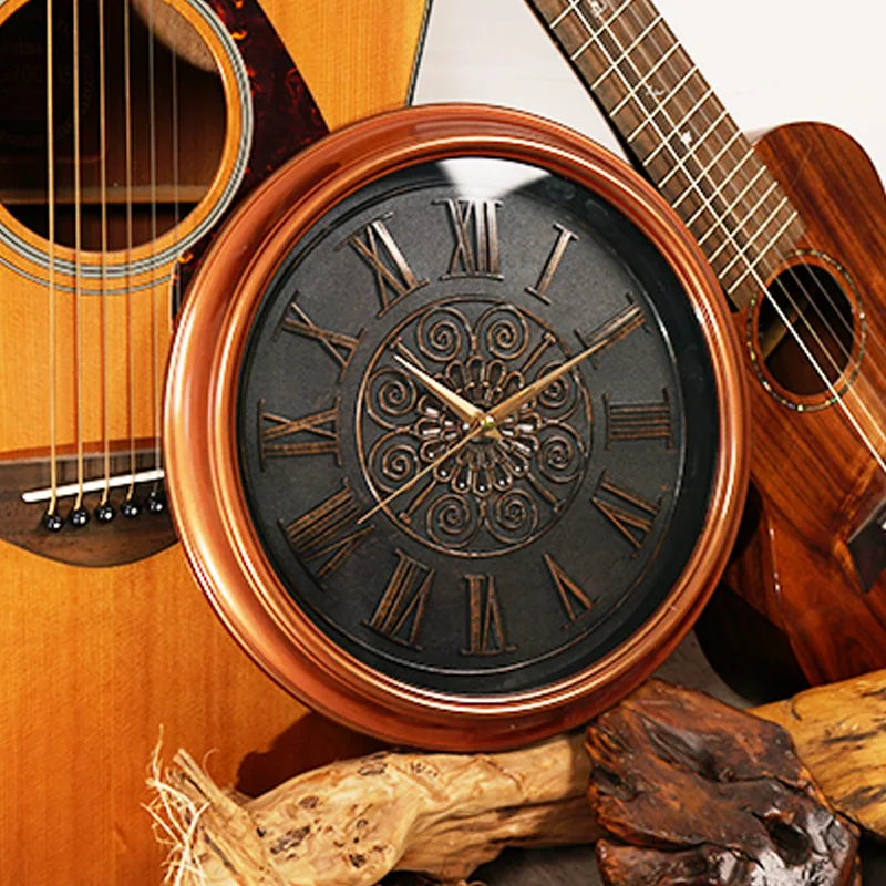 US $20.94 Roman Digital Quartz Silent Clock Traditional Classic Retro Style Wall Clocks Home Decoration For Living Room Study Hotel Bar