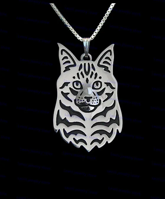 Cute cartoon Maine Coon Cat necklace New Fashion animal cat jewelry for women 12pcs/lot