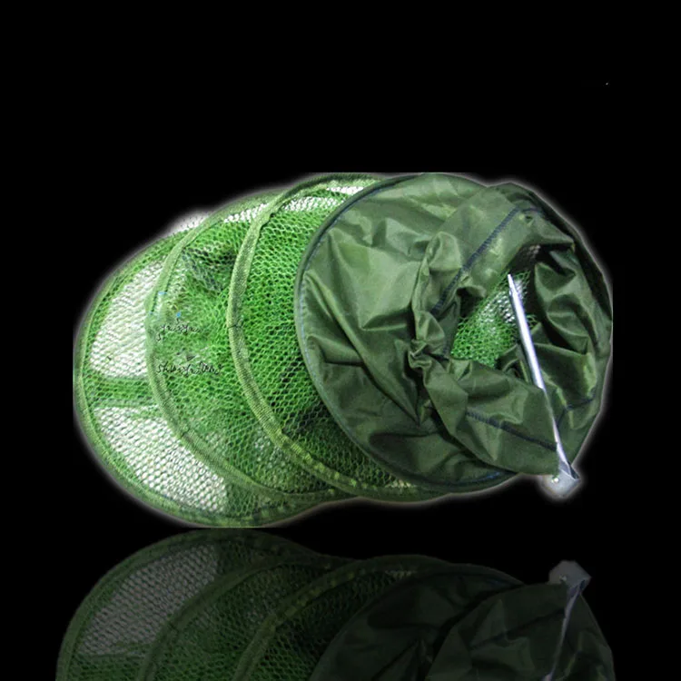 Foldable Fishing Net Dip Net Fish Cage Nylon Steel Wire Fishing Trap