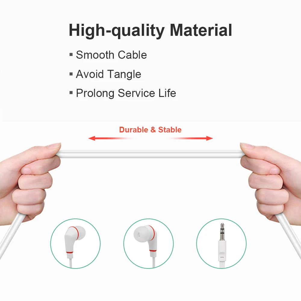 3,5 мм проводные наушники 1,2 м длина кабеля Наушники без запутывания звуковая гарнитура для смартфонов ноутбуков планшетов 3,5 мм устройств