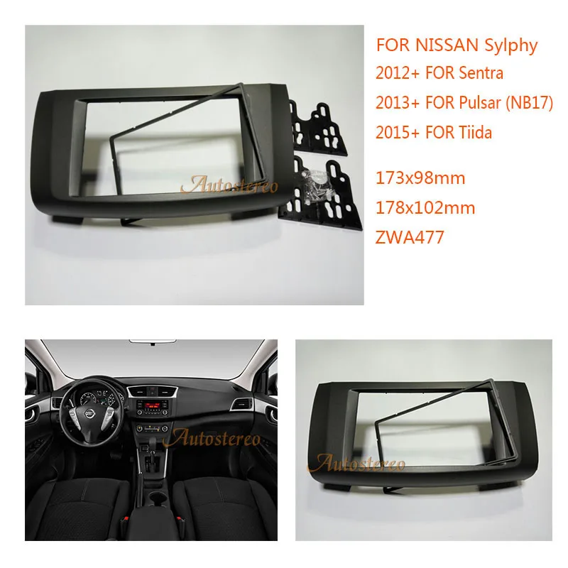 

Car Radio fascia for NISSAN Sylphy Sentra 2012+ Pulsar 2013+ Stereo Dash Installation Mounting Trim Fascia Facia Panel Adapter