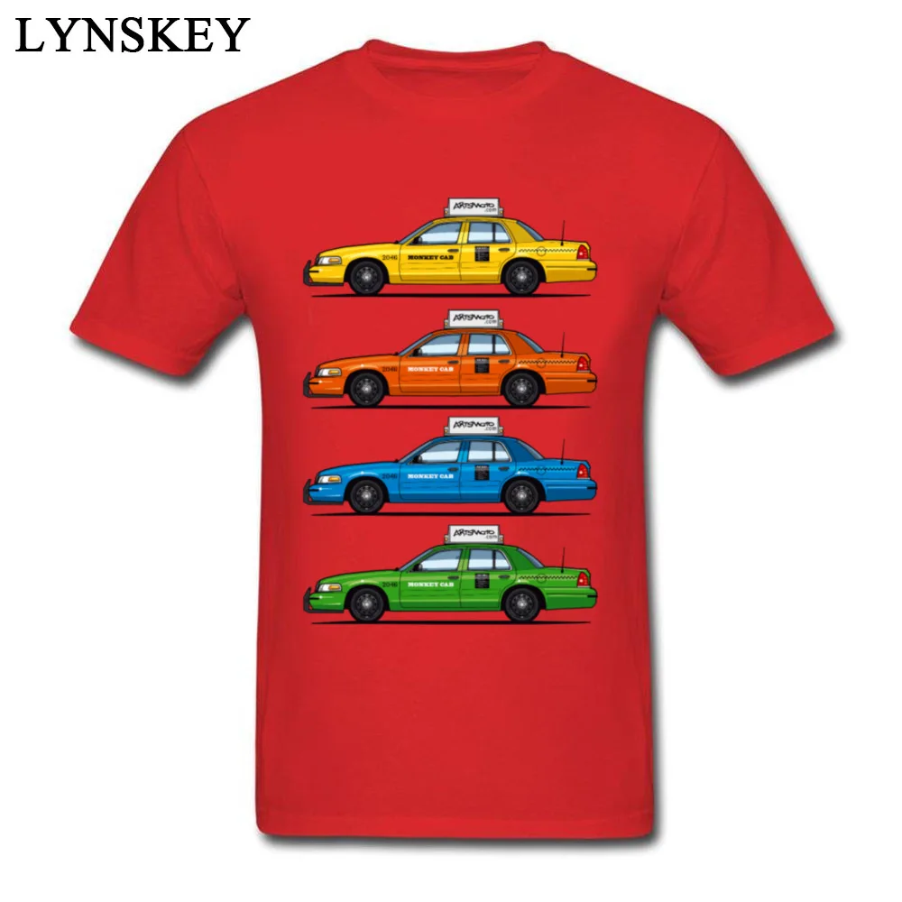 T-shirts Leisure Short Sleeve Cute Crewneck Cotton Tops Tees Printed On Summer Fall Color Taxi Cabs Crown Vic Clothing Shirt for Men Color Taxi Cabs Crown Vic red