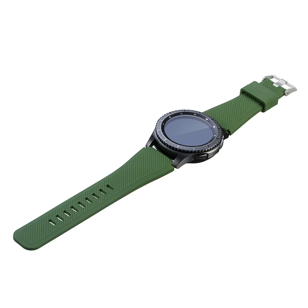 Ремешок силиконовый для часов Amazfit Stratos/Pace браслет Huawei Watch GT/Magic Samsung Gear S3 Frontier Classic 22