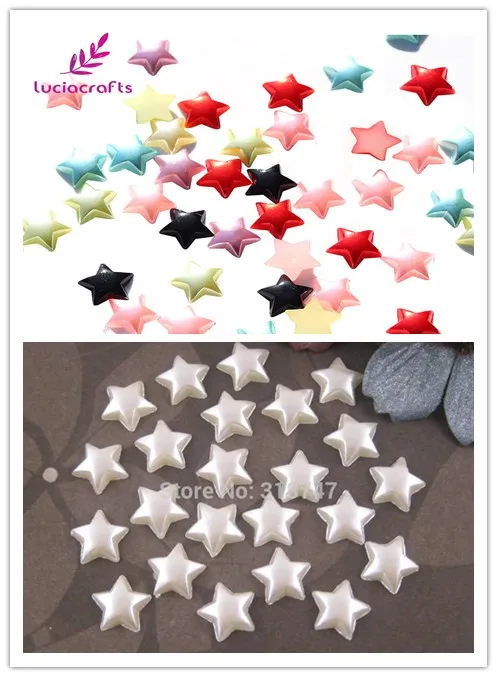 

Lucia crafts 10mm Multi colors option Five-pointed Star ABS Imitation Pearls 48pcs F0408