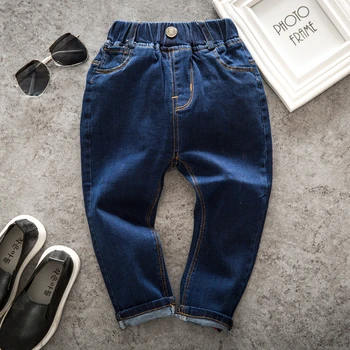 

Boys Jeans Children's Casual Pants Fashion Cotton Boys Jeans Children's Denim Trousers Kids Casual Navy Blue Pants for 2-6Y