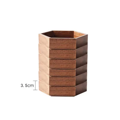 Европейский стиль деревянные тарелки для закусок креативная шестиугольная коробка для конфет для домашнего использования гайки плиты многослойная коробка для хранения еды экологичная - Цвет: 6pcs
