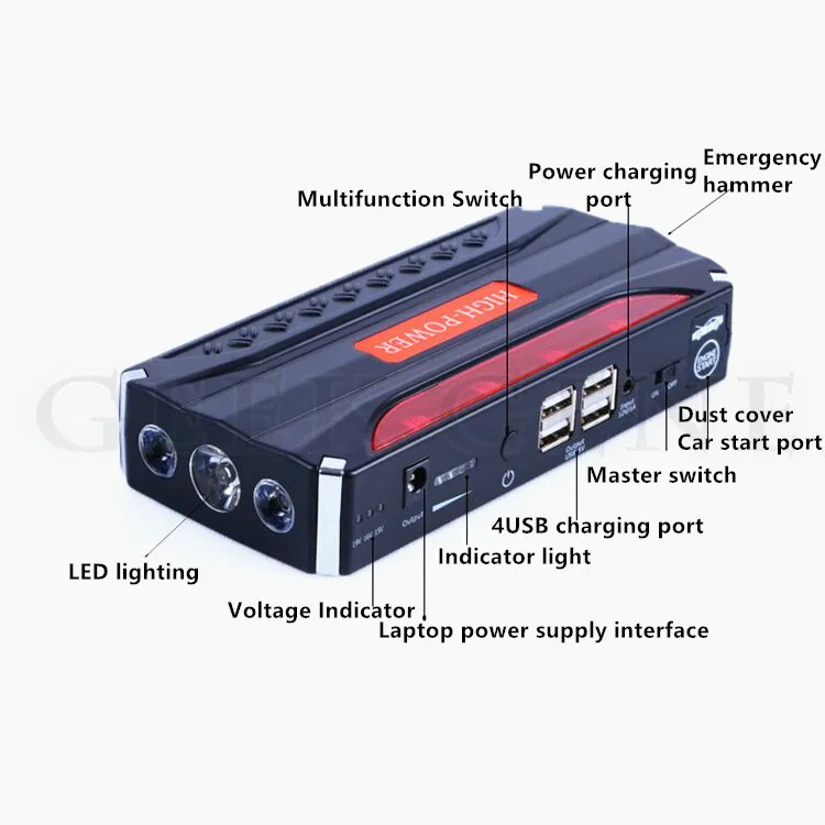 Top! Jump Starter 600A 12V Power Bank Portable pack Charger for Car Battery Petrol Diesel Booster Buster Starting Device Top! Jump Starter 600A 12V Power Bank Portable pack Charger for Car Battery Petrol Diesel Booster Buster Starting Device