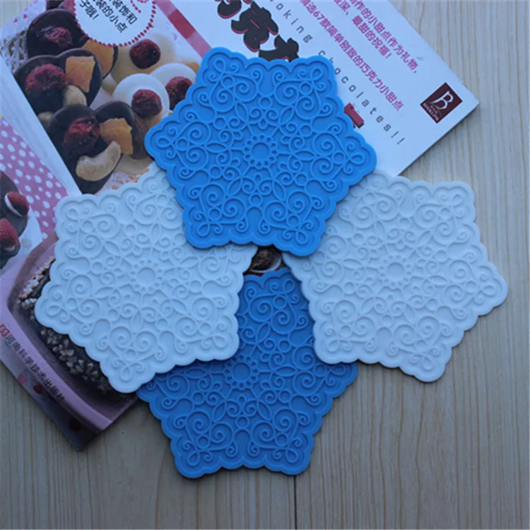 Image The new factory direct US multilateral lace graphics coffee cup coasters insulation pad coaster