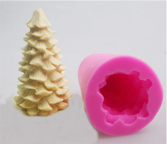 Ограниченное предложение! 3D рождественское сосновое мыло с изображением дерева формы шоколада