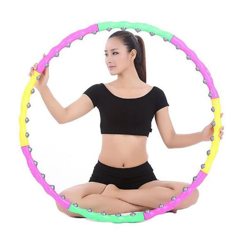 Fitness Sports Hoop Detachable Magnetic Massage Magic Hoop for Weight Loss Keep Fit Body Building and Shaping to Waist