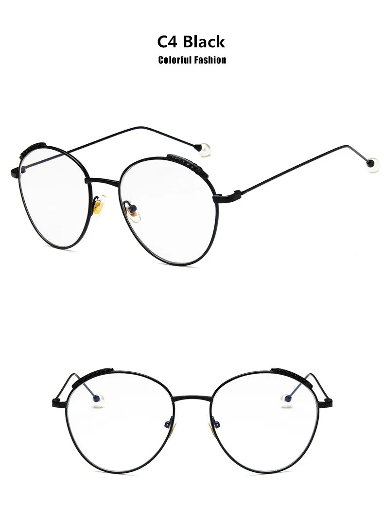 Женские оптические металлические художественные перьевые декоративные очки в ретро стиле, простые зеркальные очки для близорукости, компьютерные очки для украшения