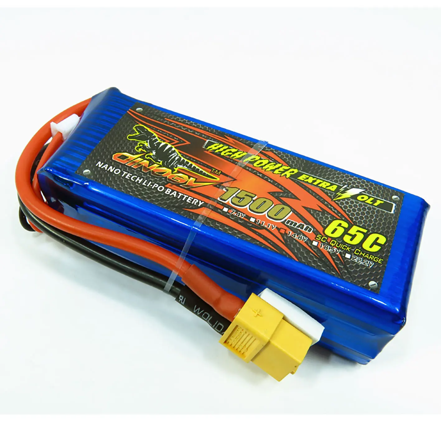 Dinogy 14 8 V/4S 1500mAh 65C LiPo Battery XT60 для радиоуправляемого многовинтового вертолета лодки