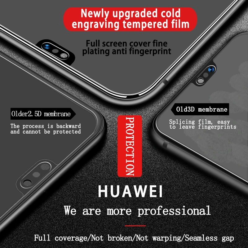 Защитное закаленное стекло для HUAWEI P20 Honor V20 V10 10 9i 9 8 8X HD полноэкранная Защитная