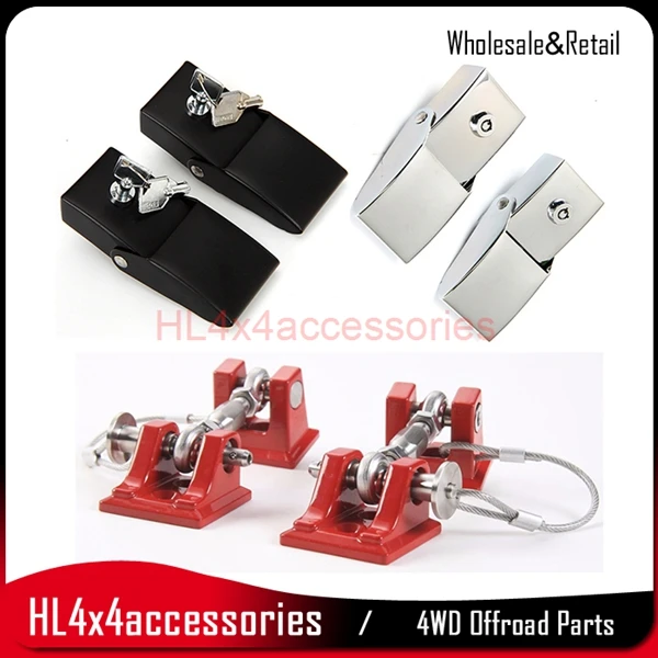 

2pcs aluminium alloy Hood Lock Assembly Locking for JEEP Wrangler 2007-2017 Car Hood Security Catch Latches Locking Kit For Jeep