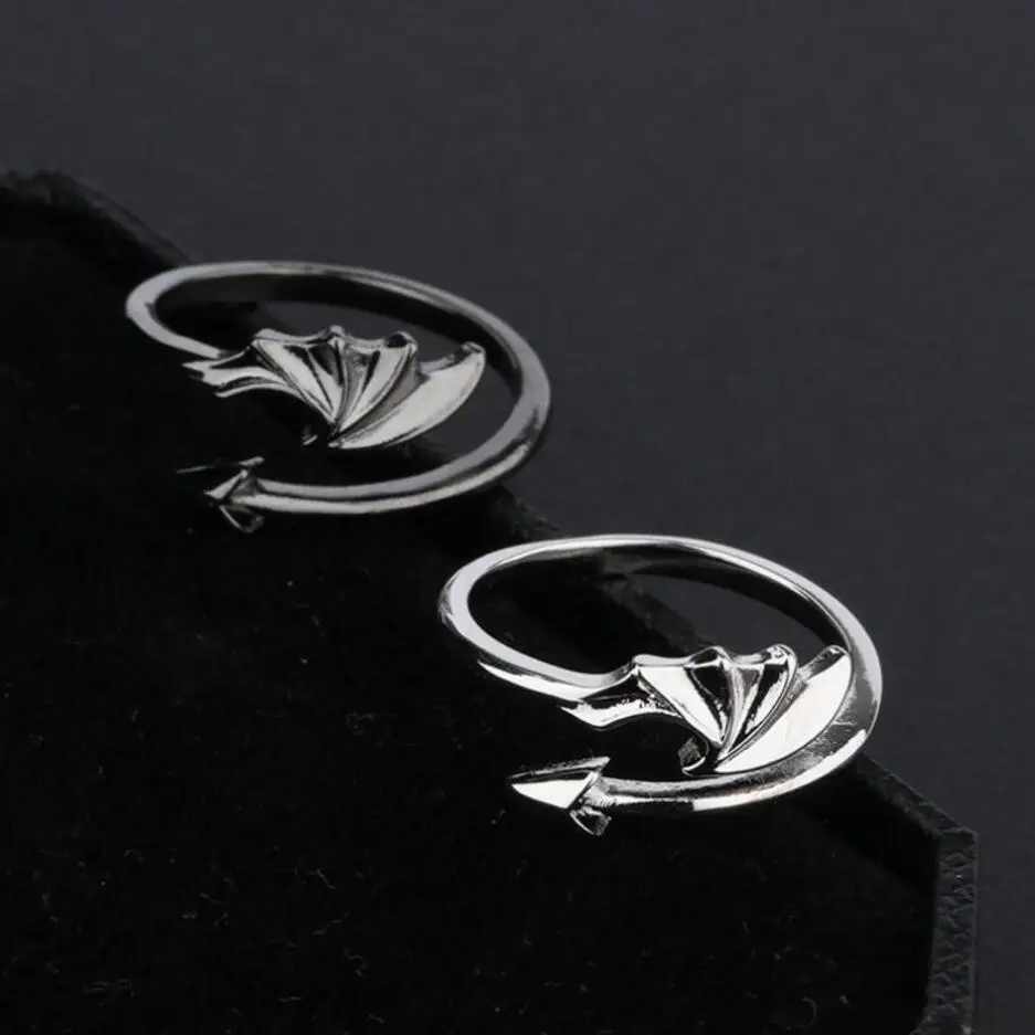 

Unisex Men's Stainless Steel Gothic Punk Silver Swan Ring Fashion Jewelry Couple ring girlfriends ring