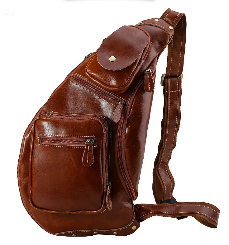 Woosir Genuine Cowhide Leather Cross Body Sling Bag