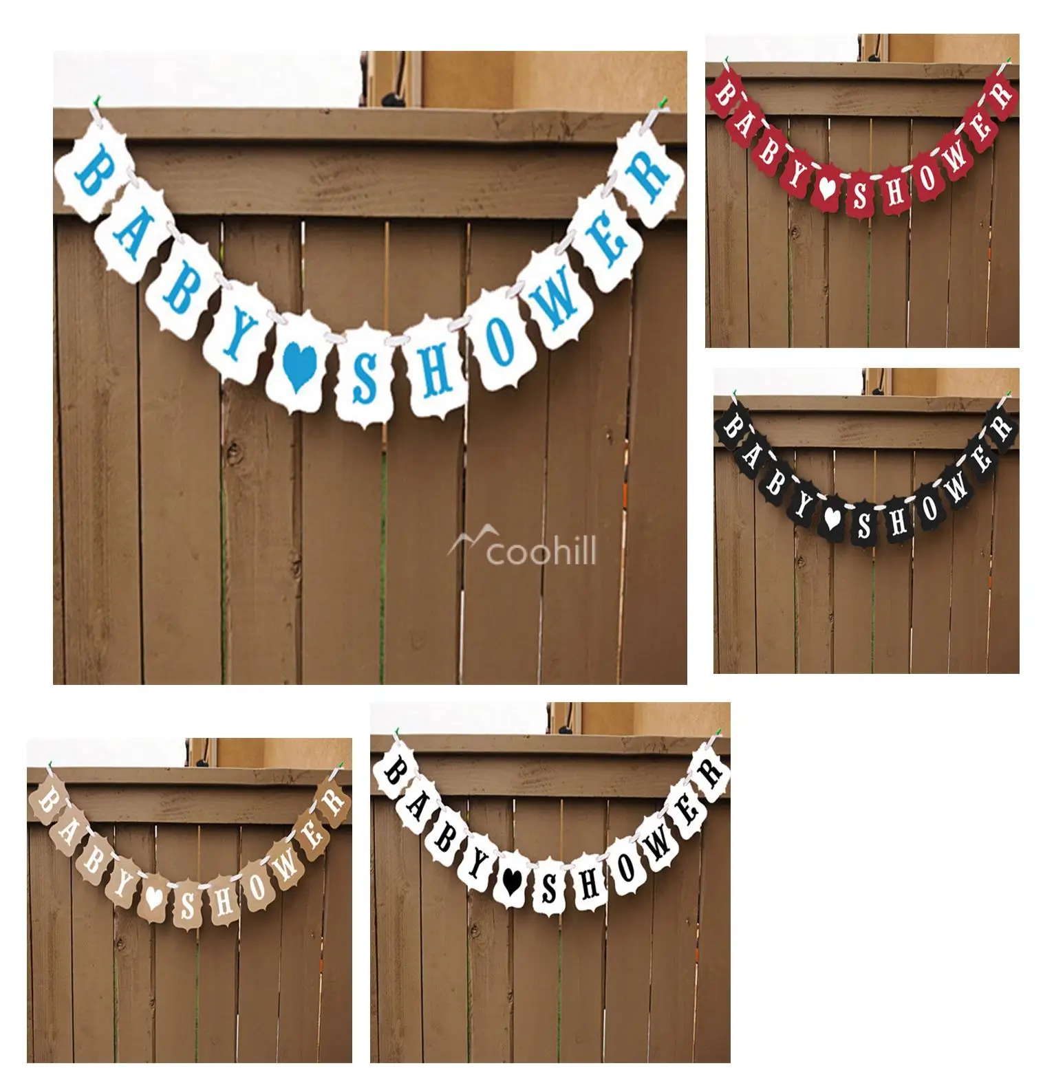 Baby Shower Photo Booth Props Party Decoration Bunting Garland Banner NEW 