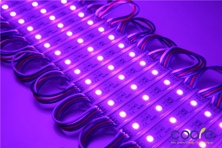 Светодиодный модуль 5050 3 светодиода 12 В водонепроницаемый RGB сменные цвета