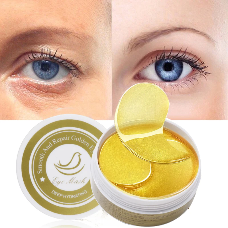 

EFERO 24K Gold Eye Masks 60pcs Collagen Eye Mask Sleep Mask Hydrogel Eye Patches Pads Dark Circles Moisturizing Mask TSLM2