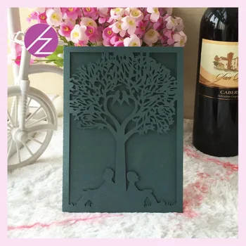

20pcs Romantic heart tree book design pearlescent paper laser cut wedding favors handmade engagement invites Quinceaner favor