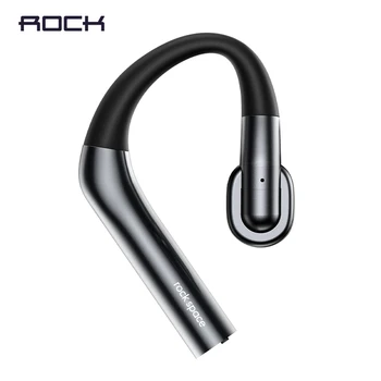 

ROCK Bluetooth V5.0 Earphone Wireless Earphone for Mobile Phones Hook Design Single Handsfree Earbud With Microphone for Driving