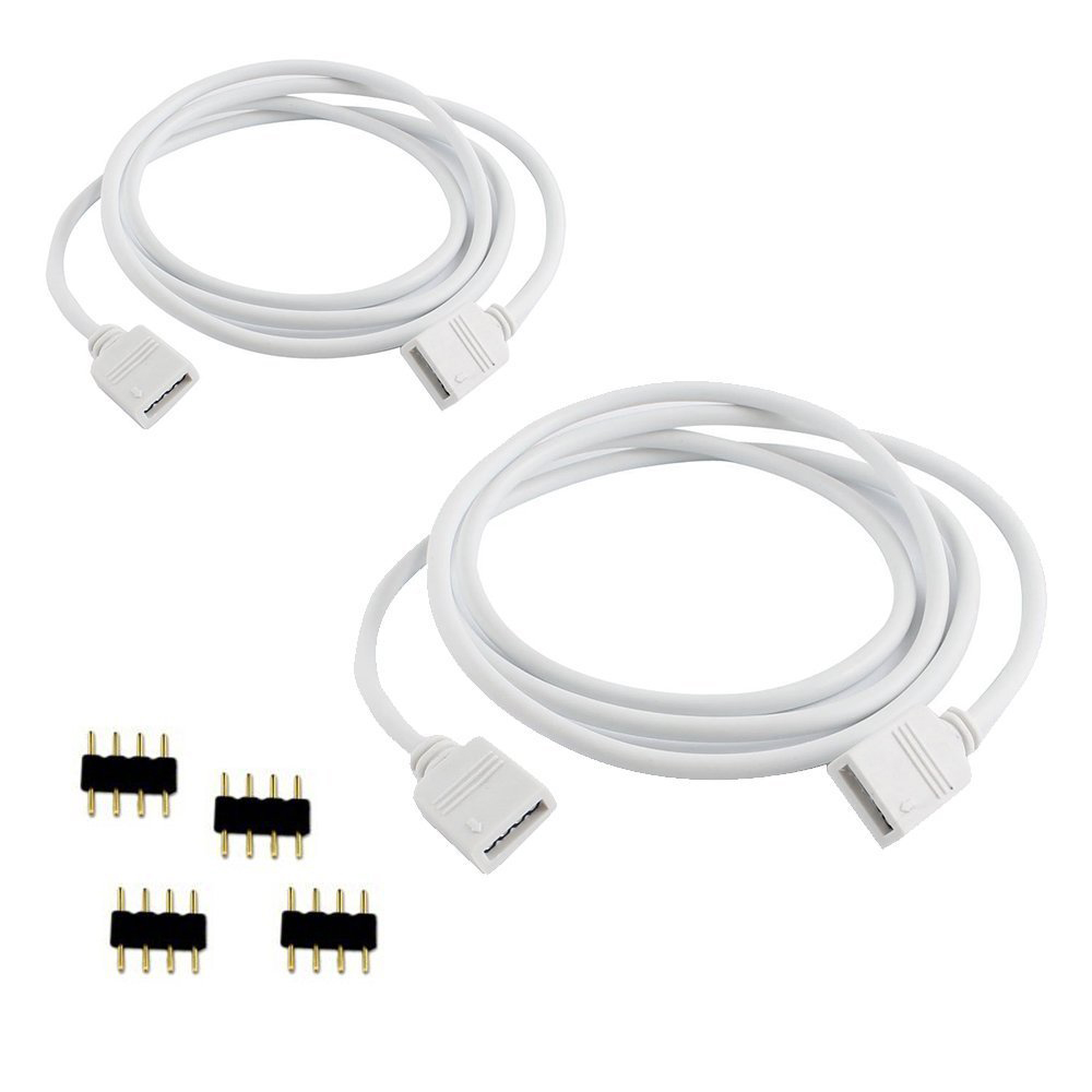  30CM 1M 2.5M 5M 5 PIN 4 pin led connector Extension Cable cord Wire with needle for SMD 5050 3528 RGBW RGB LED Strip light 