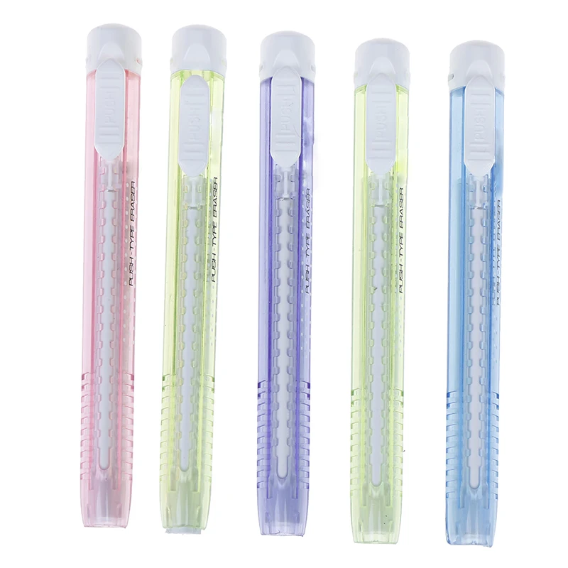 2pcs/lot Creative Mechanical Pen Shape Retractable Eraser Stationery School Supplies For Student Kid Gift