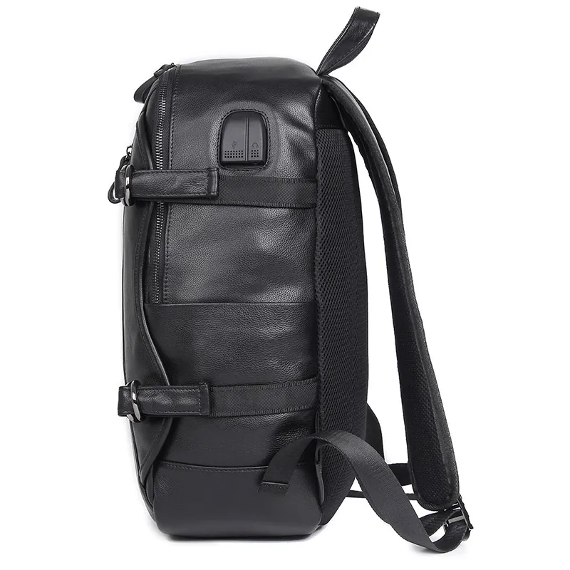 J.M.D пояса из натуральной кожи для мужчин's рюкзаки черные плечи уникальный дизайн мульти карманы ноутбук рюкзак для подростка 2018A