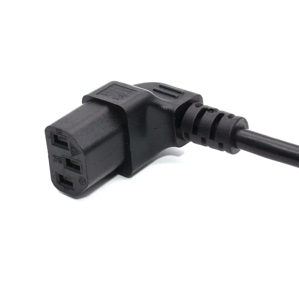 Удлинитель IEC 320 C14 C13 для PDU/UPS штекер в гнездо под углом 90 градусов 20 см 0 75 мм|c13 to