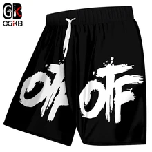 OGKB, летние топы, черные пляжные шорты, крутой принт, OTF, 3D Бермуды, пляжные шорты для мужчин, хип-хоп, панк стиль, быстросохнущие шорты для плавания, 5XL
