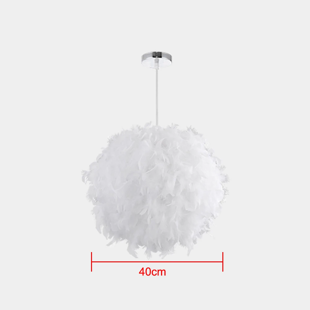 Lâmpada para Quarto Sala de Estar Modern Luxury Feather Pingente Luminaria Lamparas Droplight Lustre Romântico Pendurado Dome 3 Luzes de teto