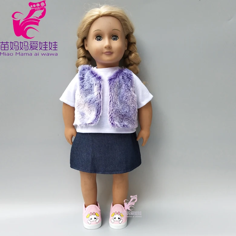 43 см детская кукла теплая розовая меховая одежда 18 дюймов девочка кукла Зимняя Одежда для куклы игрушки