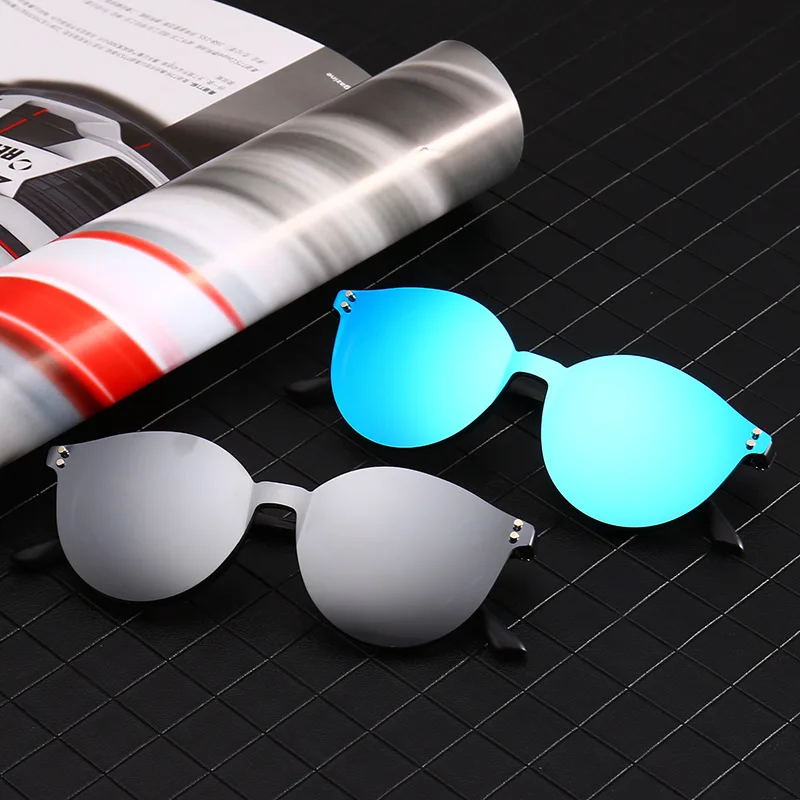 Brand TR90 Flexible Retro Eyewear Women Clips Polarized Lenses Men Mirror Sunglasses