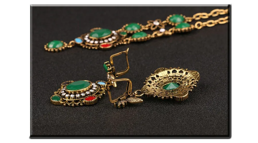 Роскошное ожерелье винтажное Украшение Серьги Золотая цветная Серьга для женщин Уникальный индивидуальный Африканский ювелирный набор