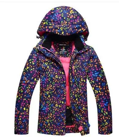Для женщин лыжная куртка зимняя куртка для катания на лыжах и сноуборде пальто Для женщин Зимняя одежда лыжная куртка для катания на горная куртка h200 - Цвет: purple
