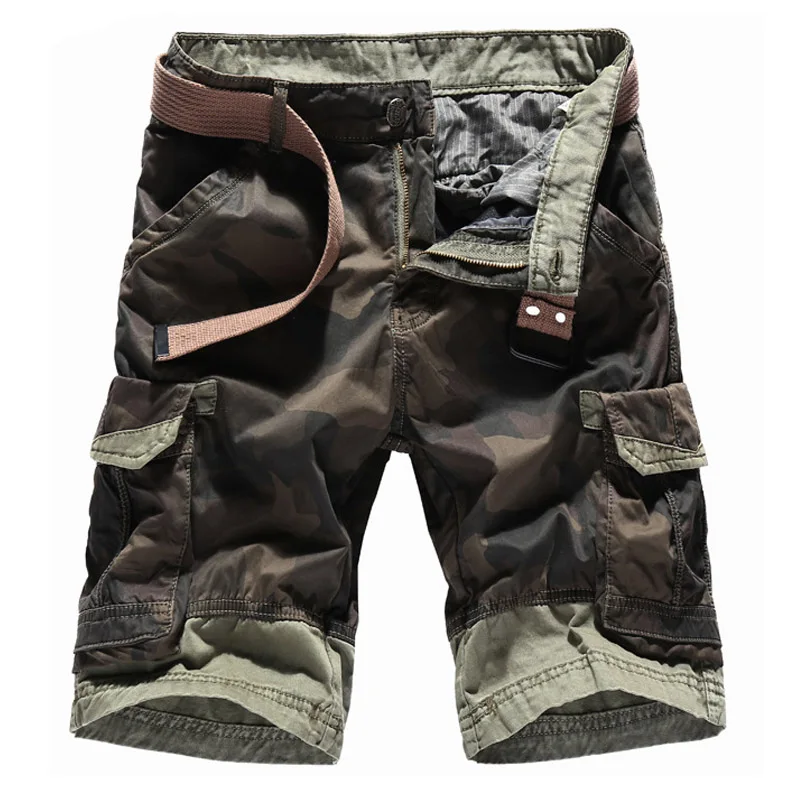 Лидер продаж хип-хоп хлопок качество работы шорты Homme новые мужские шорты Карго Камуфляж Армейская военная форма Рубашки домашние летние 30-40