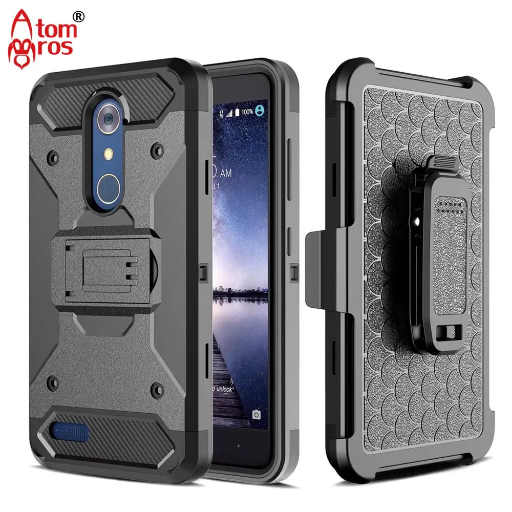 Luxury 3IN 1 Hybrid Shockproof Shell Armor with Belt Clip Holster Cover Case for LG Stylo 3 / Stylus Skin Kickstand |